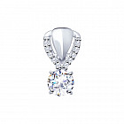 Подвеска из серебра со Swarovski Zirconia