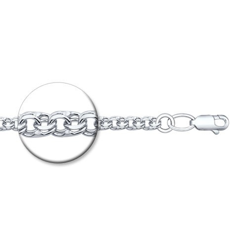 Браслет из серебра с алмазной гранью