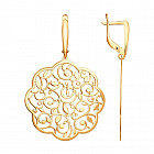 Серьги из золочёного серебра