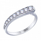 Кольцо из серебра с фианитами