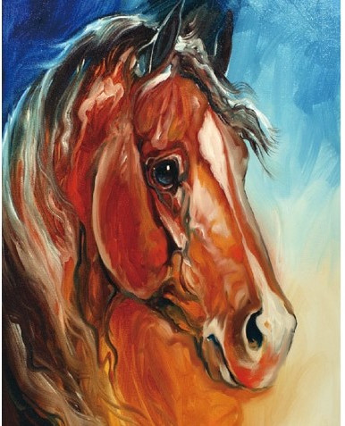 Картина по номерам «Рыжий конь» (15×20 см) | Картины по номерам | Molly