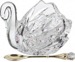 Икорница «Muza Crystal» с ложкой (11×7×8,5 см)
