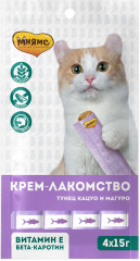 Крем-лакомство для кошек с тунцом (15 г × 4 шт)