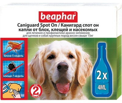 Капли от блох и клещей «Caniguard»