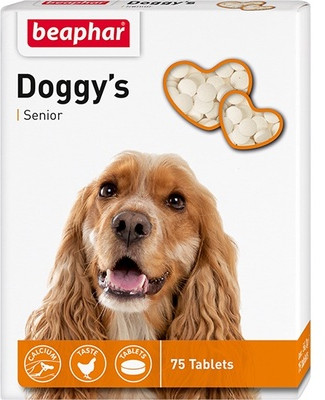 Добавка кормовая  для собак «Doggy's Senior» (старше 7 лет, 75 таблеток)