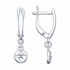 Серьги из серебра с бриллиантами