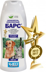 Шампунь репеллентный для собак и кошек «Барс»