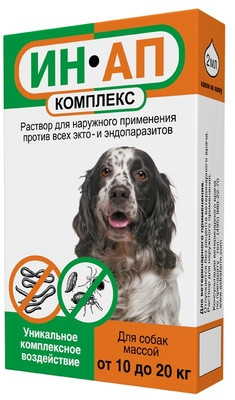 Капли против паразитов для собак и щенков «Ин-Ап комплекс» (10-20 кг)