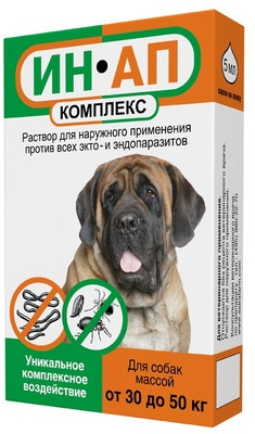 Капли против паразитов для собак и щенков «Ин-Ап комплекс» (30-50 кг)