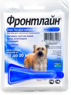 Спот от блох и клещей для собак (10-20 кг, 1 пипетка)