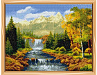 Алмазная мозаика «Горная река» (без подрамника, с полным заполнением)