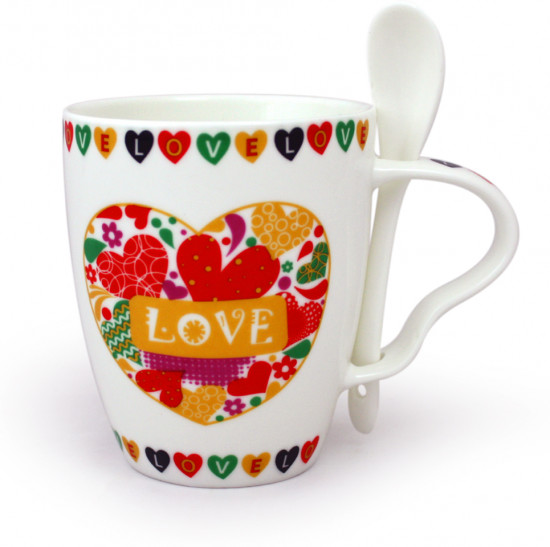 Кружка с ложкой «Love»