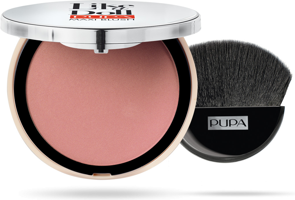 Румяна компактные с эффектом бархата «Maxi Blush», оттенок 102 | Like a Doll | Pupa