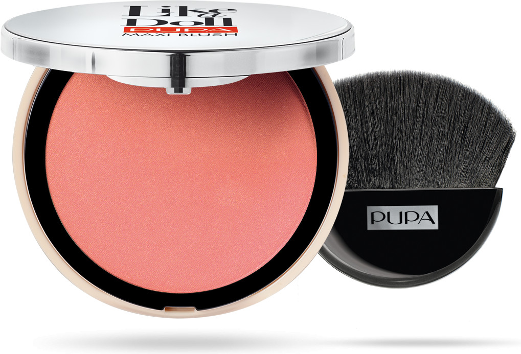 Румяна компактные с эффектом бархата «Maxi Blush», оттенок 203 | Like a Doll | Pupa