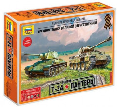 Модель сборная «Т-34 против Пантеры»