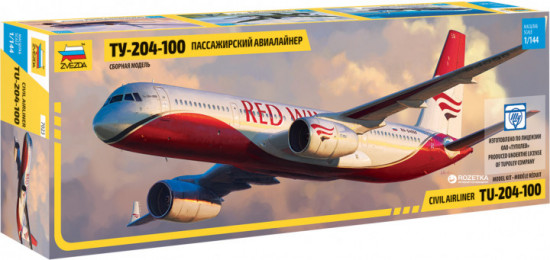 Модель сборная. Авиалайнер Ту-204-100