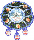 Новогоднее оконное украшение «Новогодний венок»