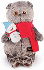 Мягкая игрушка «Басик в шарфике со снеговичком»