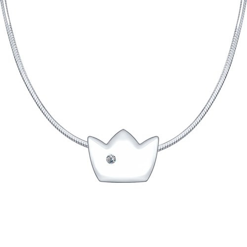 Колье из серебра с бриллиантом «Достоинство»