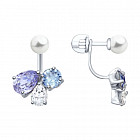 Серьги-джекеты с кристаллами Swarovski