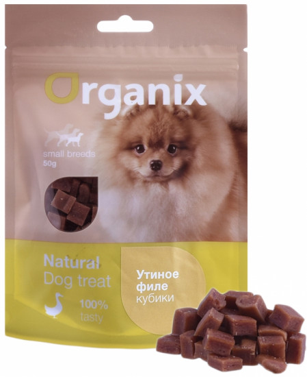 Лакомство для собак малых пород «Утиные кубики»  (100% мяса)