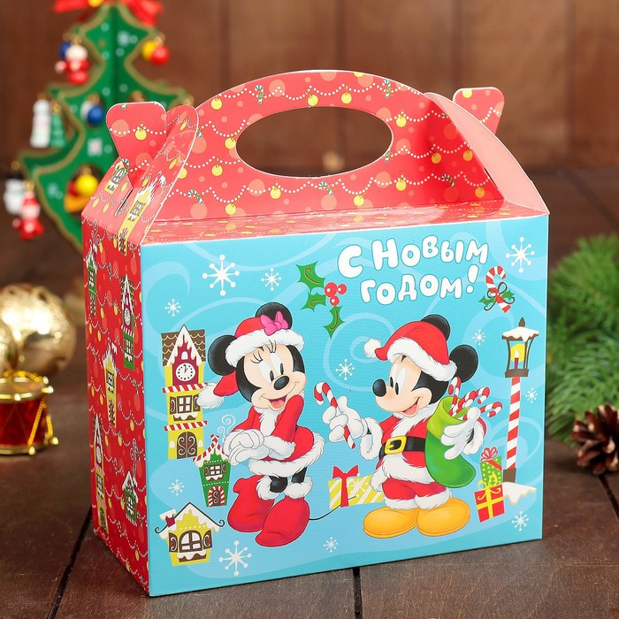 Коробка подарочная складная | С Новым годом. Микки Маус и его друзья | Disney