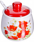 Сахарница «Маки» с ложкой