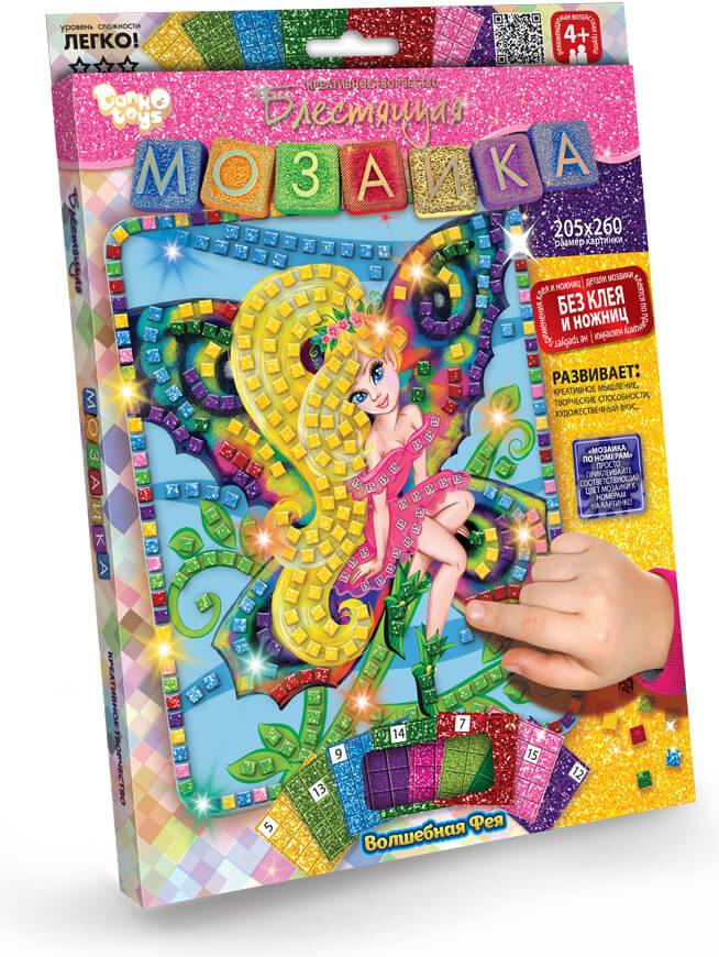 Набор для творчества «Блестящая мозаика.Фея» | Блестящая Мозаика | Danko Toys