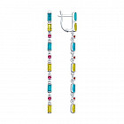 Серьги длинные из серебра с кристаллами Swarovski