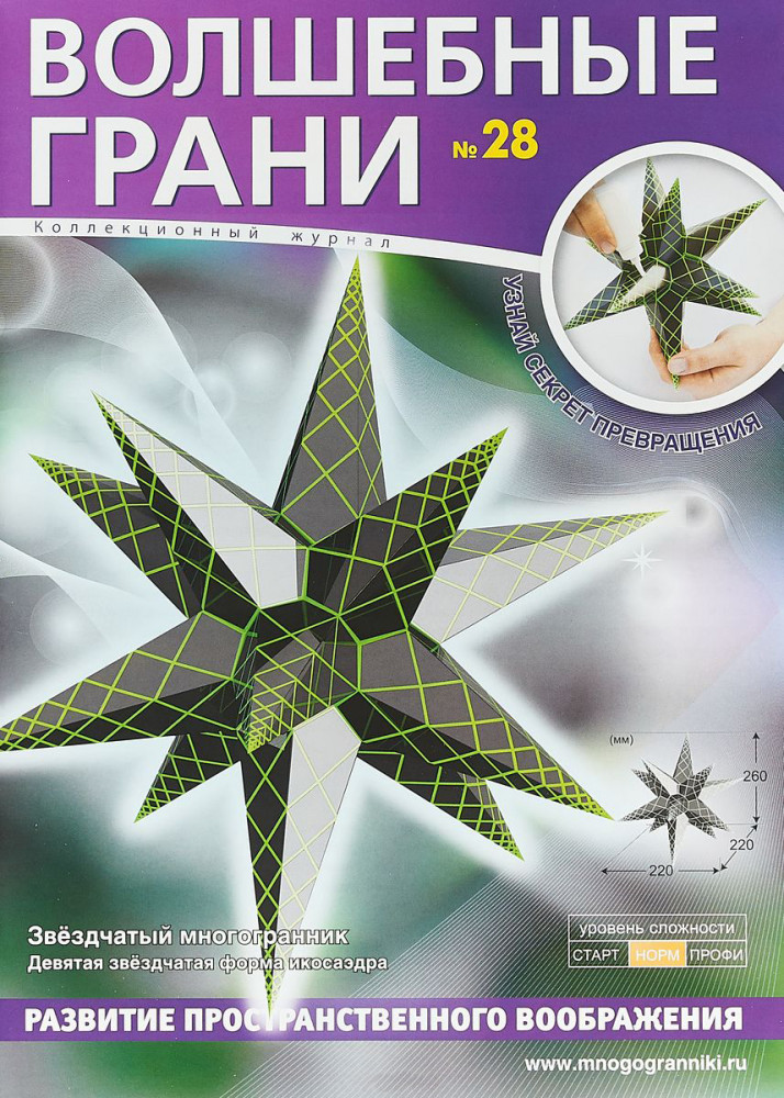 Волшебные грани № 28. Звёздчатый многогранник. Девятая звёздчатая форма икосаэдра | Волшебные грани