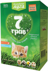 Травка для кошек «7 трав» (лоток)