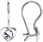 Серьги из серебра с алмазной гранью