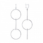 Серьги из серебра с алмазной гранью