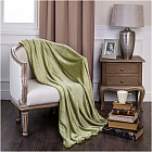 Плед с помпонами (1,5 спальный, полиэстер, 150×200)