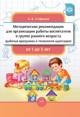 Методические рекомендации для организации работы воспитателя в группе раннего возраста