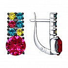 Серьги из серебра с кристаллами Swarovski