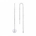 Серьги из серебра с фианитами