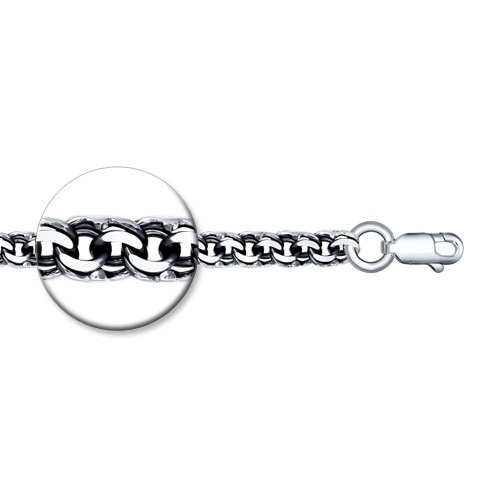 Браслет из серебра с алмазной огранкой