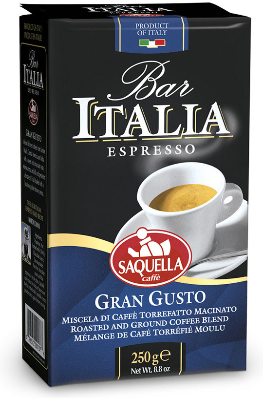 Кофе молотый «Gran Gusto» | Bar Italia | Saquella