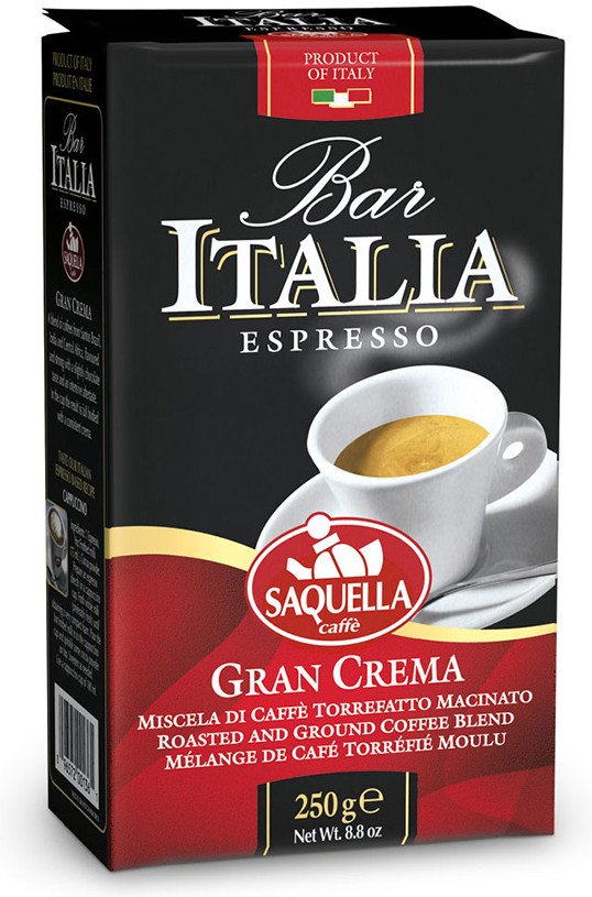 Кофе молотый «Gran Crema» | Bar Italia | Saquella