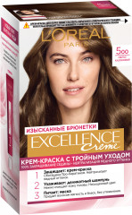 Крем-краска для волос cтойкая «Excellence», оттенок 500 Светло-каштановый