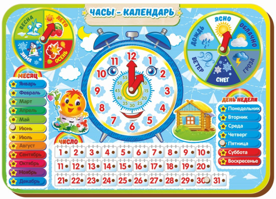 Рамка-вкладыш «Часы-календарь»