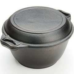 Кастрюля чугунная с крышкой-сковородкой (2 в 1, диаметр 24 см, 3 л) | Mayer & Boch