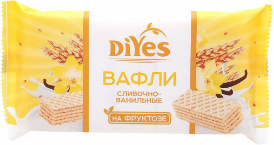 Вафли на фруктозе сливочно-ванильные