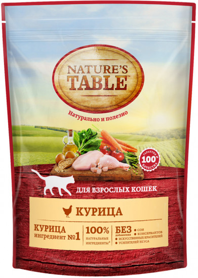 Корм для взрослых кошек с курицей