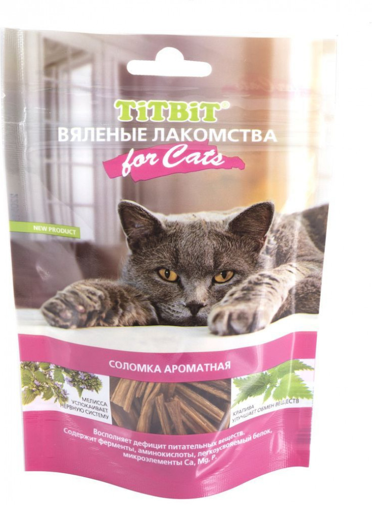Соломка ароматная для кошек | Вяленые лакомства | TiTBiT