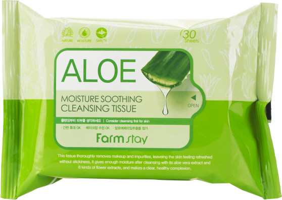 Салфетки влажные для снятия макияжа с экстрактом алоэ | Aloe | Myungin Corporation