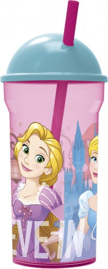 Стакан с соломинкой и крышкой «Дружные приключения»