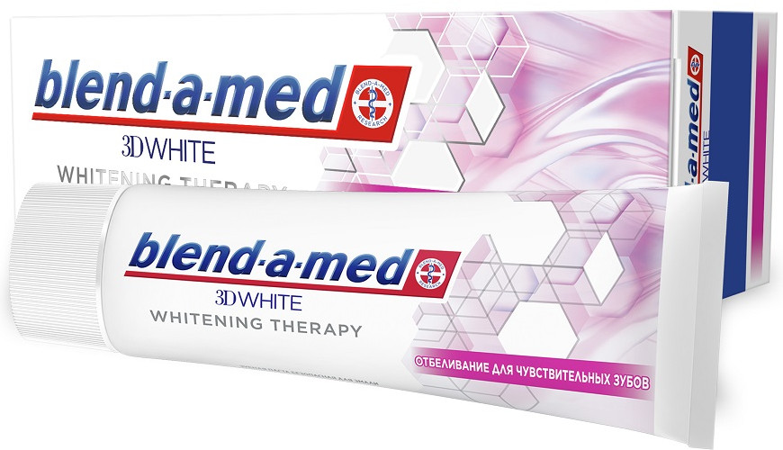 Зубная паста для чувствительных зубов отбеливающая | 3D Whitening Therapy | Blend-a-med