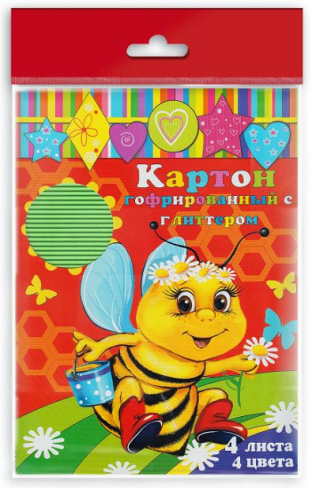Картон гофрированный с глиттерным напылением